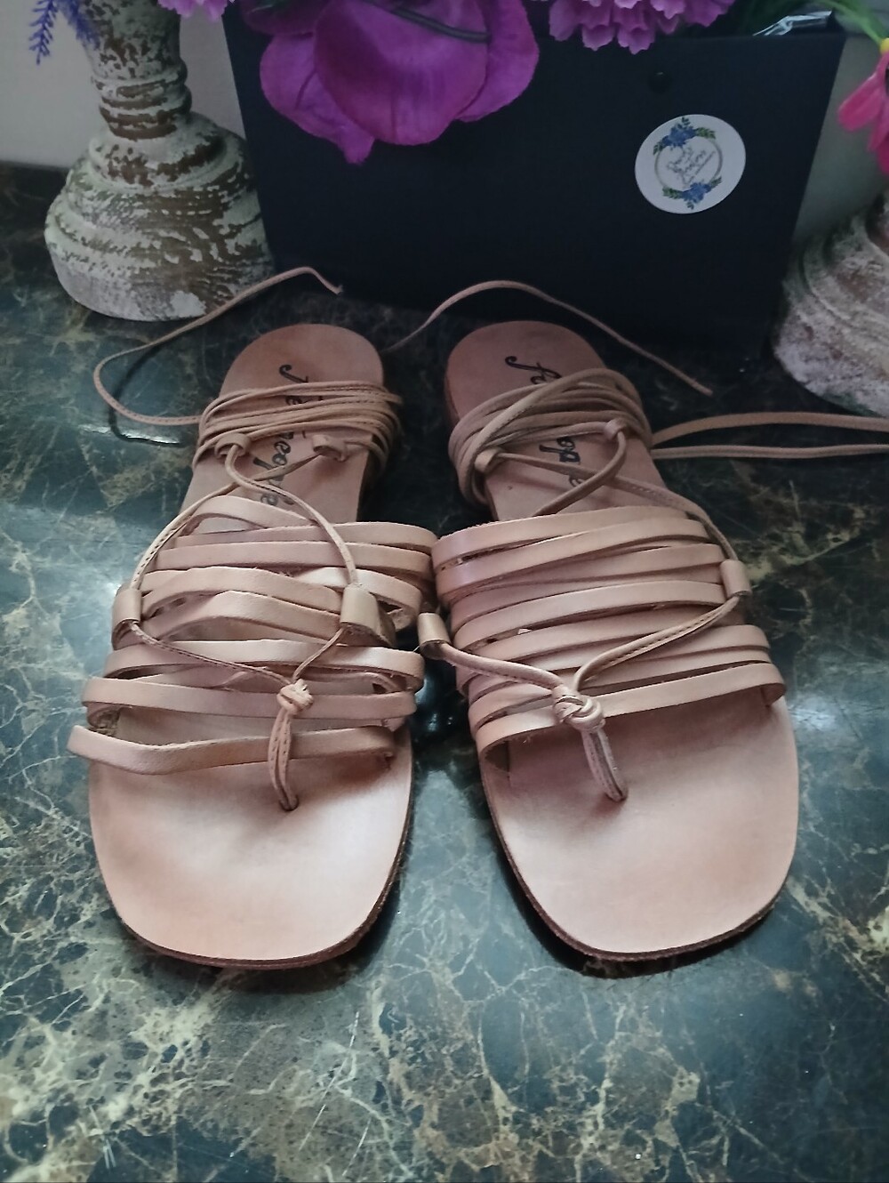 🇺🇸 4th of July Free People Cami Huarache Wrap-Around Sandals 36.5 EU Women - Picture 4 of 11